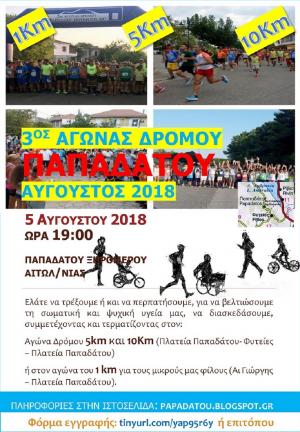 3&omicron;&sigmaf; &Alpha;&Gamma;&Omega;&Nu;&Alpha;&Sigma; &Delta;&Rho;&Omicron;&Mu;&Omicron;&Upsilon; &Pi;&Alpha;&Pi;&Alpha;&Delta;&Alpha;&Tau;&Omicron;&Upsilon; &Xi;&Eta;&Rho;&Omicron;&Mu;&Epsilon;&Rho;&Omicron;&Upsilon; 2018