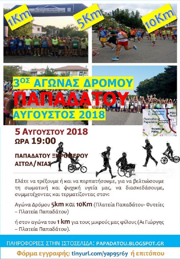 3&omicron;&sigmaf; &Alpha;&Gamma;&Omega;&Nu;&Alpha;&Sigma; &Delta;&Rho;&Omicron;&Mu;&Omicron;&Upsilon; &Pi;&Alpha;&Pi;&Alpha;&Delta;&Alpha;&Tau;&Omicron;&Upsilon; &Xi;&Eta;&Rho;&Omicron;&Mu;&Epsilon;&Rho;&Omicron;&Upsilon; 2018