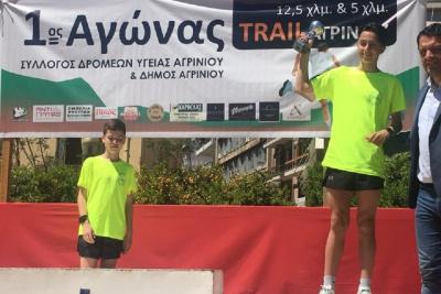 &Delta;&Epsilon;&Lambda;&Tau;&Iota;&Omicron; &Tau;&Upsilon;&Pi;&Omicron;&Upsilon; - 1&omicron;&sigmaf; &Alpha;&gamma;ώ&nu;&alpha;&sigmaf; Trail &Alpha;&gamma;&rho;&iota;&nu;ί&omicron;&upsilon; 12,5 km &kappa;&alpha;&iota; 5,1 km