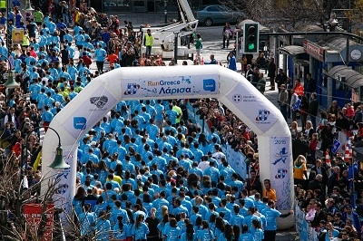 &Eta; &pi;ό&lambda;&eta; &tau;&eta;&sigmaf; &Lambda;ά&rho;&iota;&sigma;&alpha;&sigmaf; &gamma;&iota;ό&rho;&tau;&alpha;&sigma;&epsilon; &mu;&epsilon; &tau;&omicron; &pi;&rho;ώ&tau;&omicron; Run Greece &tau;&eta;&sigmaf; &chi;&rho;&omicron;&nu;&iota;ά&sigmaf;