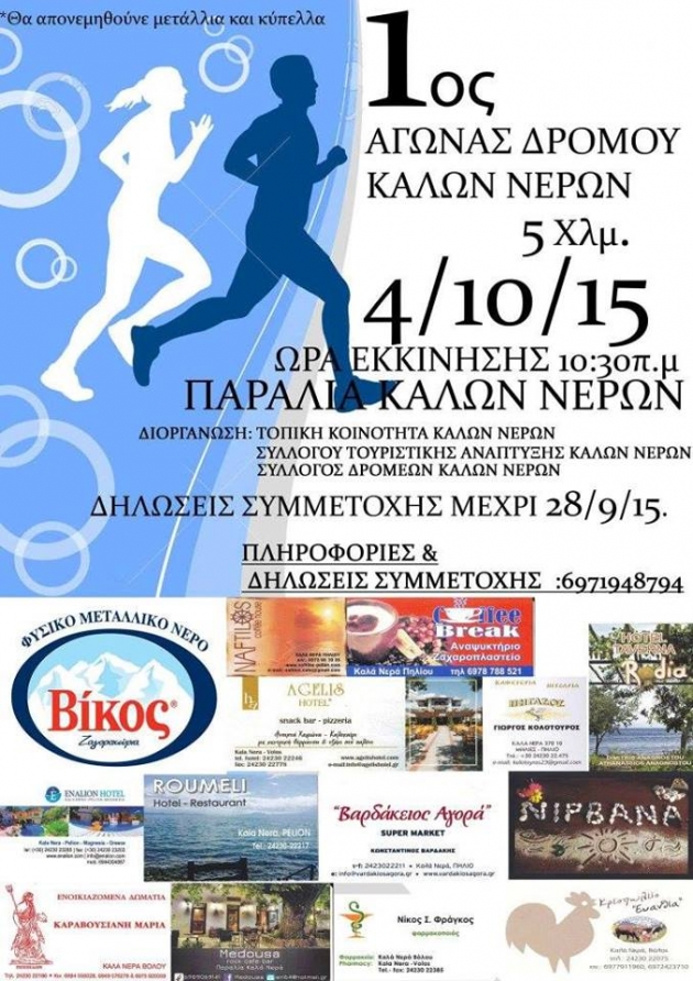 1&omicron;&sigmaf; &Alpha;&gamma;ώ&nu;&alpha;&sigmaf; &Delta;&rho;ό&mu;&omicron;&upsilon; &Kappa;&alpha;&lambda;ώ&nu; &Nu;&epsilon;&rho;ώ&nu;