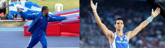 4&omicron; Athens Street Pole Vault. &Sigma;&upsilon;&mu;&mu;&epsilon;&tau;&omicron;&chi;έ&sigmaf; &alpha;&nu;&delta;&rho;ώ&nu;