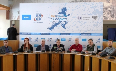 &Alpha;&pi;ό &tau;&eta; &Lambda;ά&rho;&iota;&sigma;&alpha; &xi;&epsilon;&kappa;&iota;&nu;ά &eta; &gamma;&iota;&omicron;&rho;&tau;ή &tau;&omicron;&upsilon; Run Greece &tau;&eta;&nu; &Kappa;&upsilon;&rho;&iota;&alpha;&kappa;ή 26 &Mu;&alpha;&rho;&tau;ί&omicron;&upsilon;