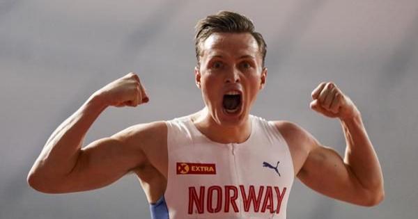 &Omicron; Karsten Warholm έ&sigma;&pi;&alpha;&sigma;&epsilon; &tau;&omicron; &delta;&iota;&kappa;ό &tau;&omicron;&upsilon; &pi;&alpha;&gamma;&kappa;ό&sigma;&mu;&iota;&omicron; &rho;&epsilon;&kappa;ό&rho;. &Chi;&rho;&upsilon;&sigma;ό &mu;&epsilon;&tau;ά&lambda;&lambda;&iota;&omicron; &mu;&epsilon; &tau;&omicron; &alpha;&pi;ί&sigma;&tau;&epsilon;&upsilon;&tau;&omicron; 45.94 &sigma;&tau;&alpha; 400&mu;. &mu;&epsilon; &epsilon;&mu;&pi;ό&delta;&iota;&alpha;