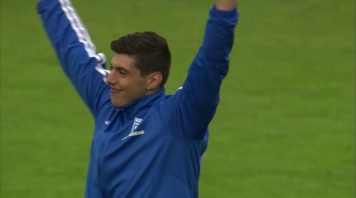 &Omicron; &Mu;&pi;&alpha;&tau;&zeta;ά&beta;&alpha;&lambda;&eta;&sigmaf; ...&rho;ί&chi;&nu;&epsilon;&iota; &alpha;&kappa;ό&nu;&tau;&iota;&omicron; &sigma;&epsilon; Ά&mu;&sigma;&tau;&epsilon;&rho;&nu;&tau;&alpha;&mu; &kappa;&alpha;&iota; &Rho;ί&omicron;